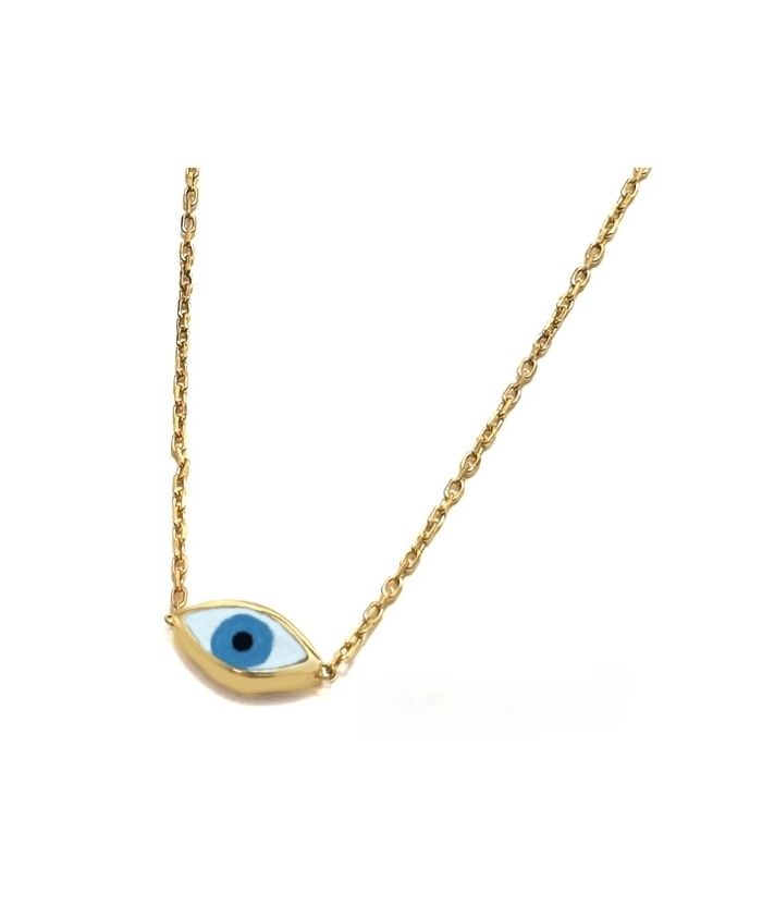 Necklace gold Κ14 ''eye''