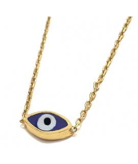 Necklace gold Κ14 ''eye'' 2