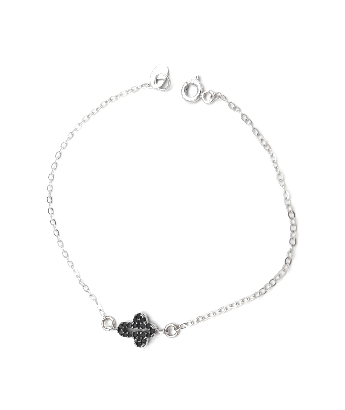 Bracelet Whitegold K14 "Cross"