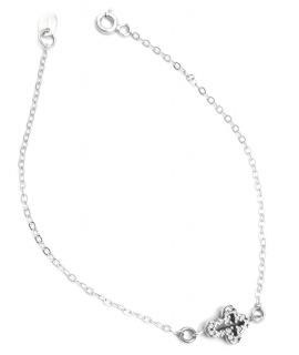 Bracelet Whitegold K14 "Cross" 2