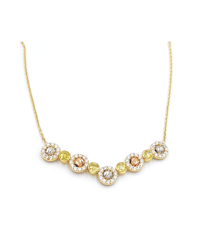 Necklace Gold K14 'V'