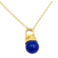 Necklace gold rubber ''Black pearl''