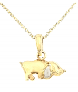 Necklace Gold K14 Butterflies FILVA 09782