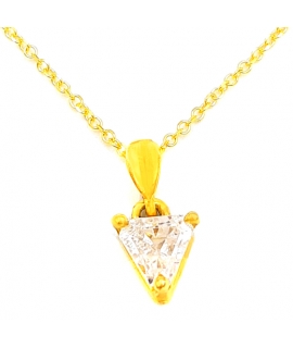 Necklace Gold K14 one stone