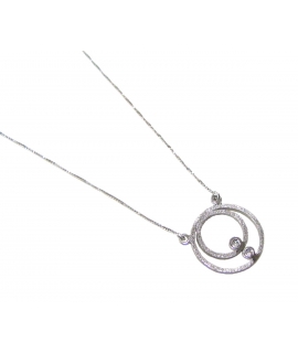 Necklace WhiteGold K14 'Circles'