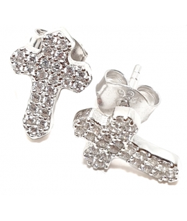 Earrings Silver "Cross"
