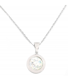 Necklace Silver "White Opal"