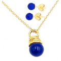 Necklace gold rubber ''Black pearl''
