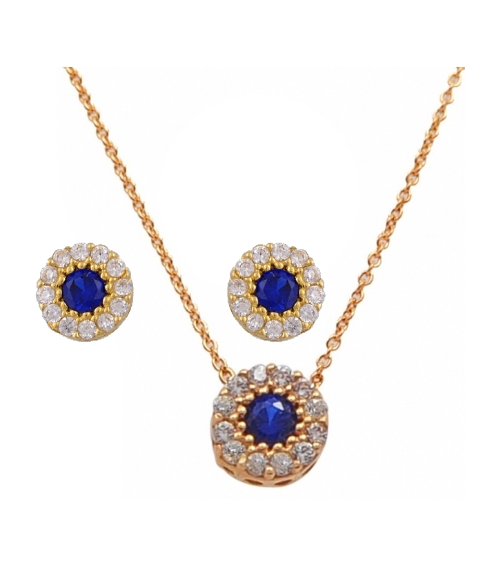 Necklace Gold K14 with rubin