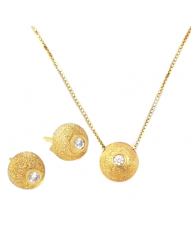 Necklace Κ14 gold 'motif'