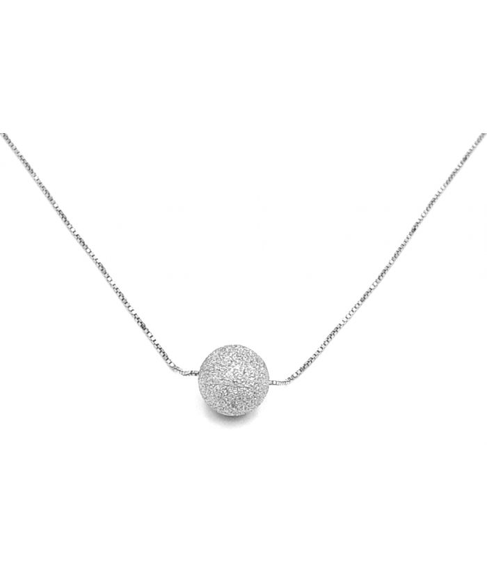 Necklace Whitegold 'small ball'