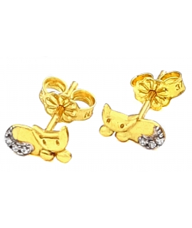 Earrings gold ''Cats''