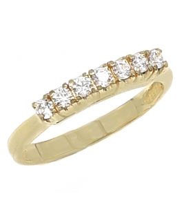 Ring gold K14 "Wave"