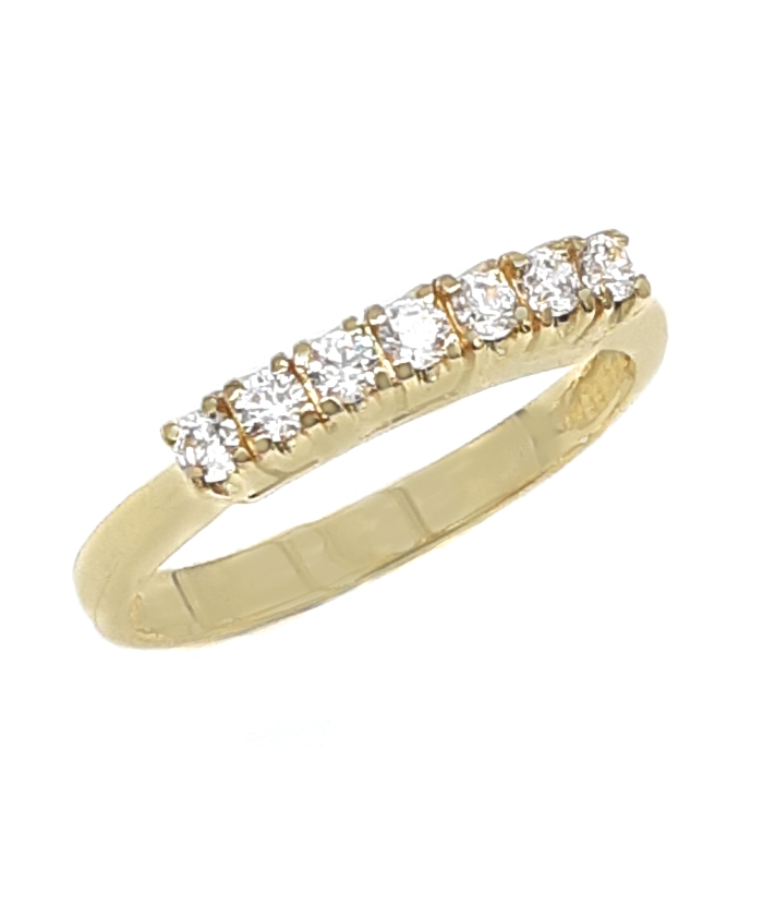 Ring gold K14 "Wave"