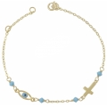 Bracelet Gold ''Eye and Cross''