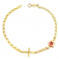 Bracelet Gold ''Eye and Cross''