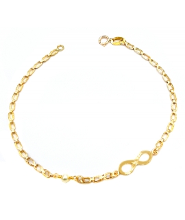 Bracelet gold with infinity
