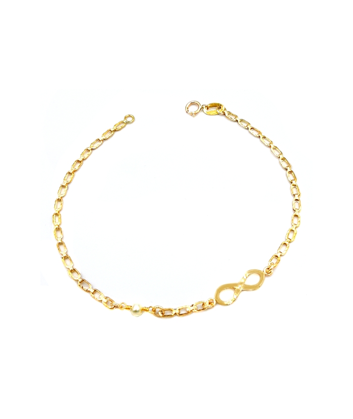 Bracelet gold with infinity