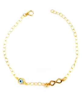 Bracelet Gold ''Eye and Cross''