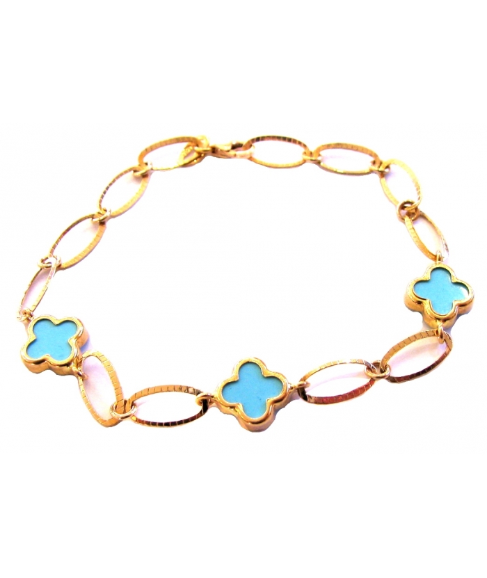 Bracelet gold Turquoise Van Cleef