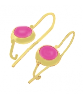 Earrings children Gold Pink