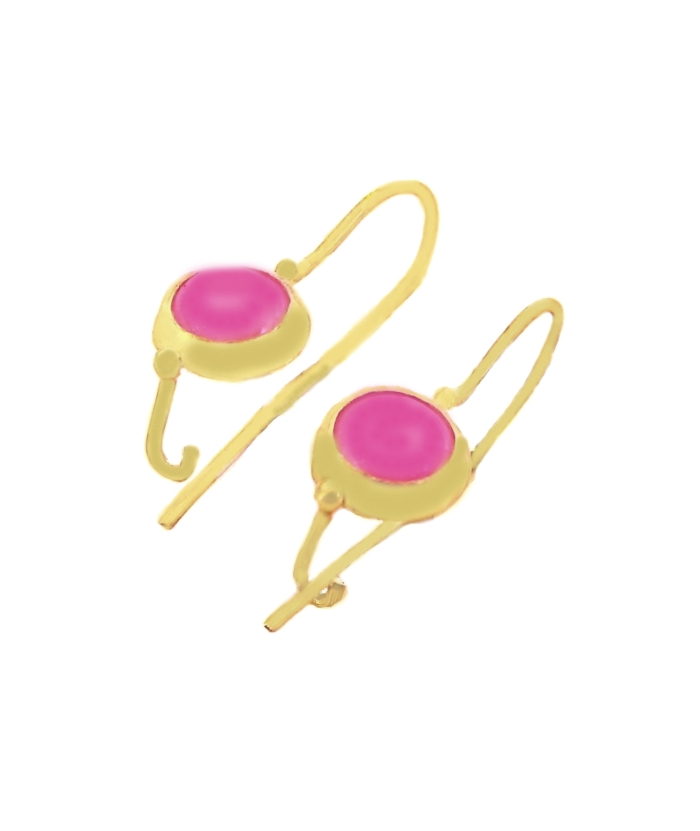 Earrings children Gold Pink