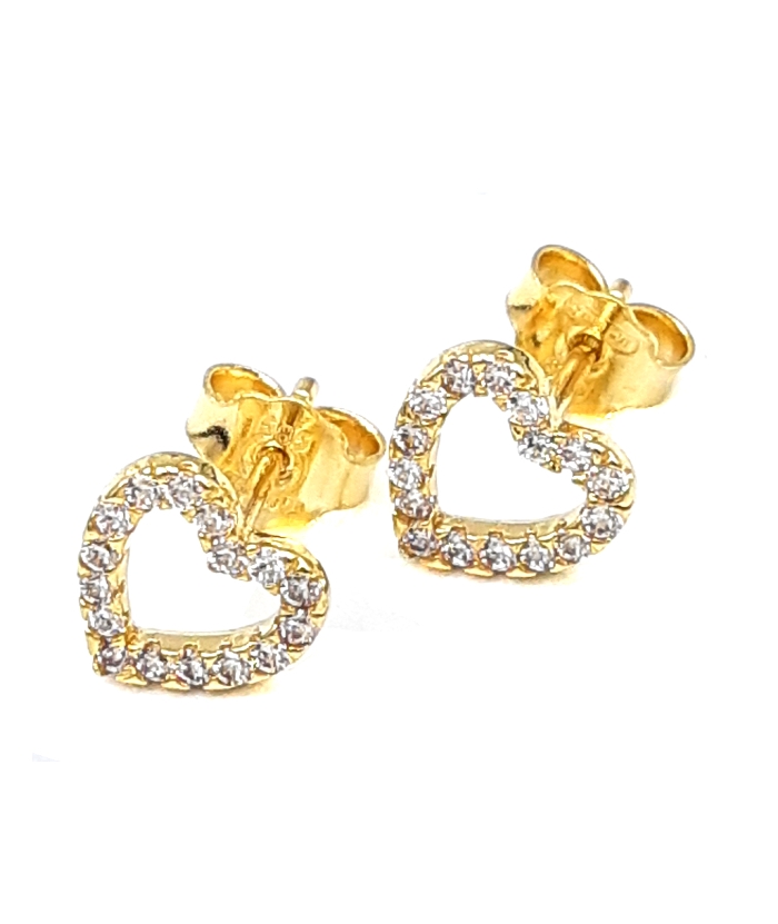 Earrings gold K14 "Hearts"