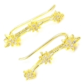 Σκουλαρίκια Ασημένια 925° ear-climber με Αστέρια