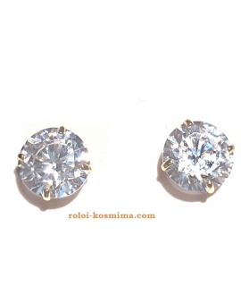 Earrings gold K14 6mm 2