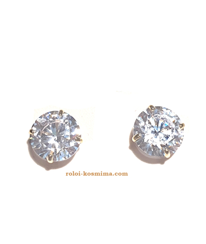 Earrings gold K14 6mm