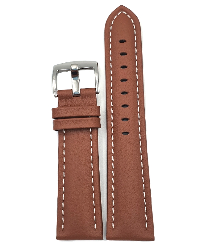 Leather Strap TZEVELION ART96 Tabac 22mm