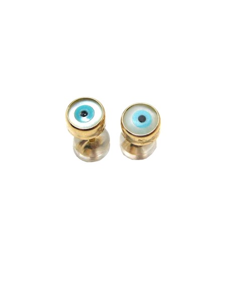 Earrings gold K14 "Eyes" 4mm