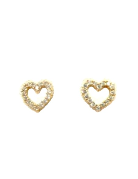 Earrings gold K14 "Hearts"
