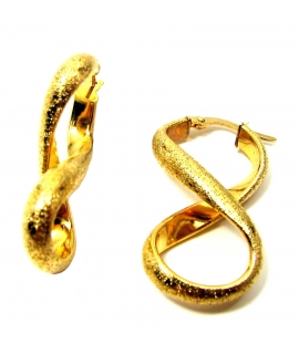 Earrings hoop gold K14 'Infinity'