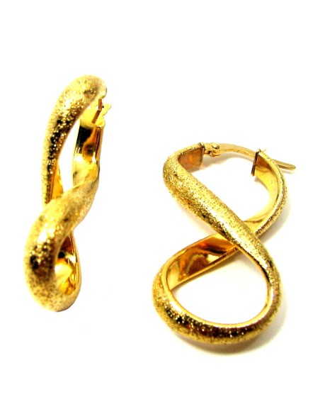 Earrings hoop gold K14 'Infinity'