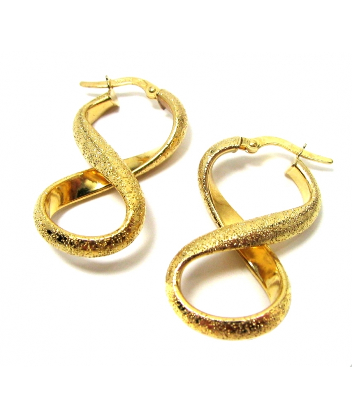 Earrings hoop gold K14 'Infinity'