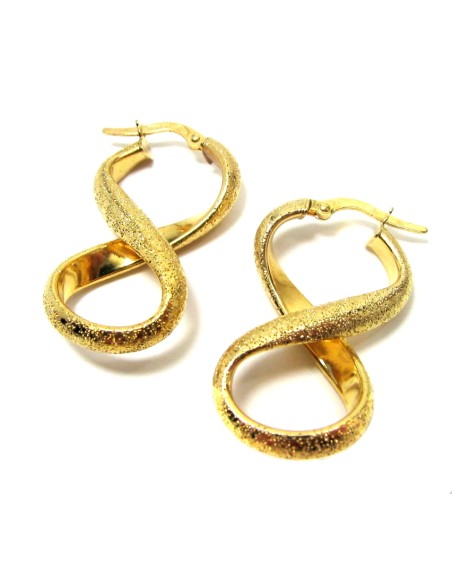 Earrings hoop gold K14 'Infinity'