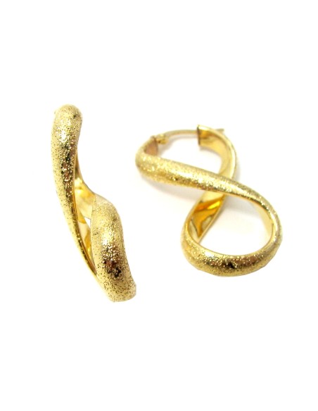 Earrings hoop gold K14 'Infinity'