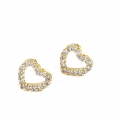 Earrings gold K14 "Hearts"