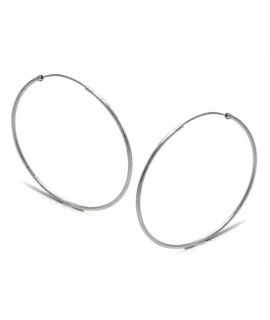 Earrings hoop Silver XL 50mm