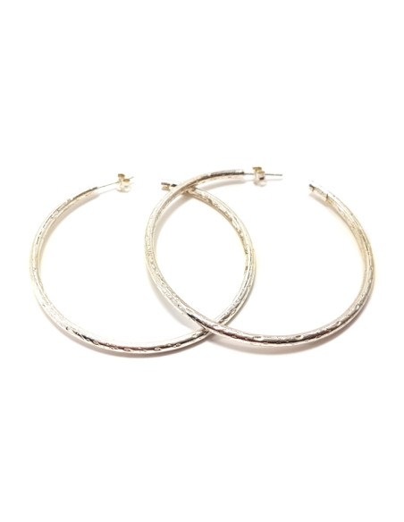 Earrings hoop Silver XL