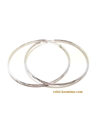 Earrings hoop Silver XL 2