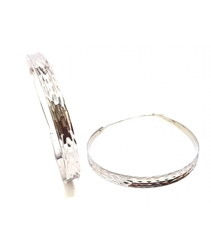 Earrings hoop Silver XL
