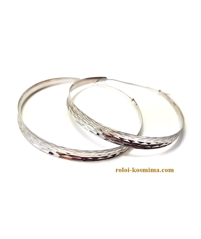 Earrings hoop Silver XL