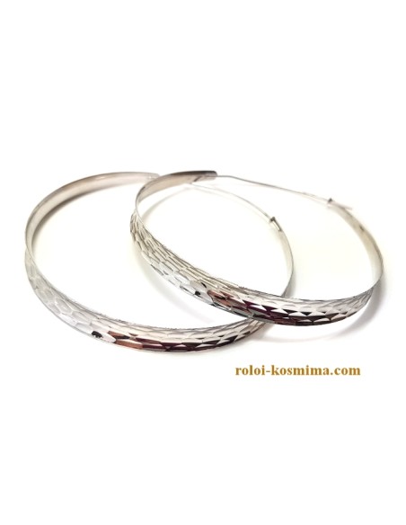 Earrings hoop Silver XL
