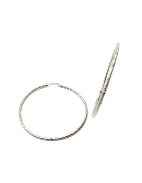 Earrings hoop Whitegold K14 XXL