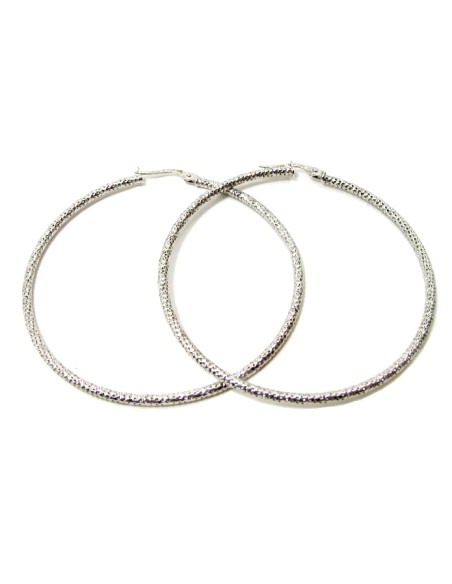 Earrings hoop Whitegold K14 XXL