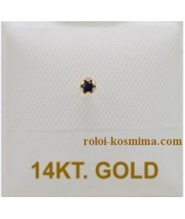 Noise Earrings Gold K14 "Sapphire" 2