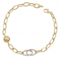 Bracelet Gold 14Κ "Ovalina twin color"