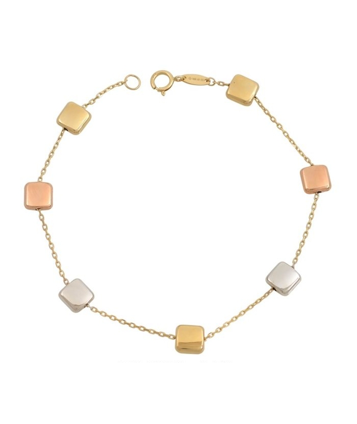 Bracelet Gold 14Κ "Cubes"
